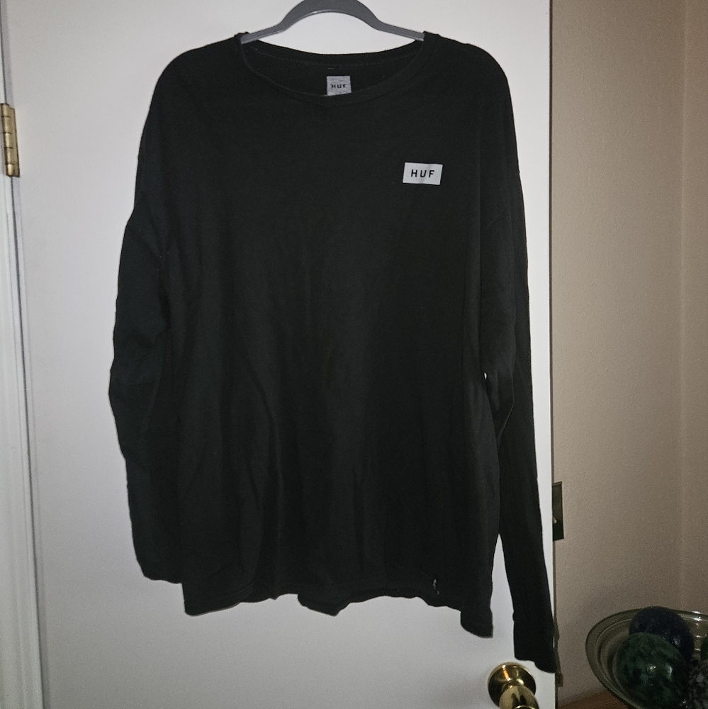 HUF Flag Pattern Long Sleeve Shirt, XL